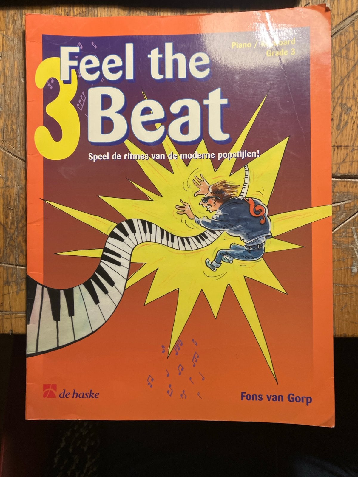 Feel the Beat 3 - Piano/Keyboard lesboek Fons van Gorp, Gebruikt, Les of Cursus, Ophalen of Verzenden, Piano
