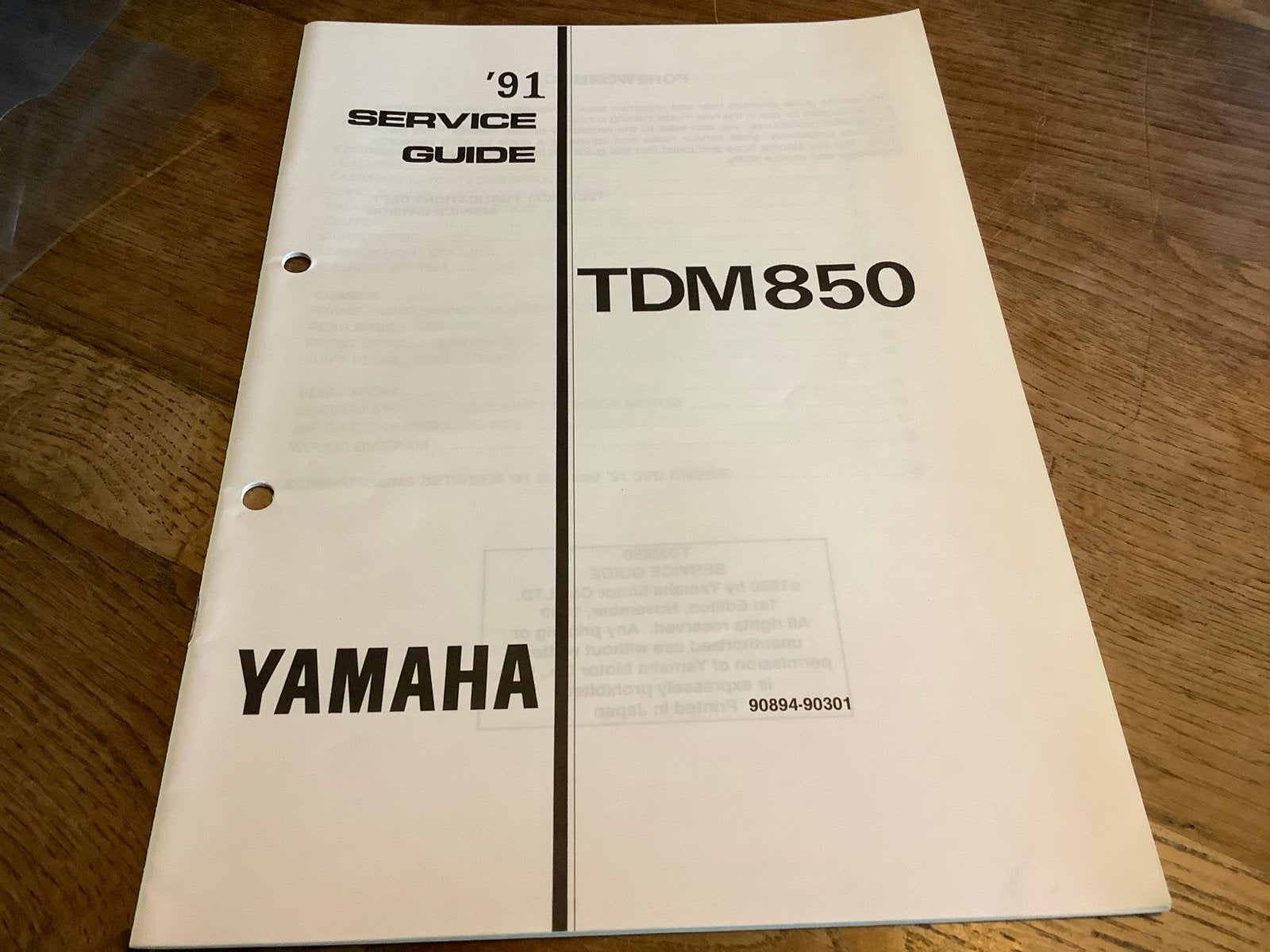 Yamaha TDM850 Servicehandleiding '91.  (409), Verzenden, Yamaha