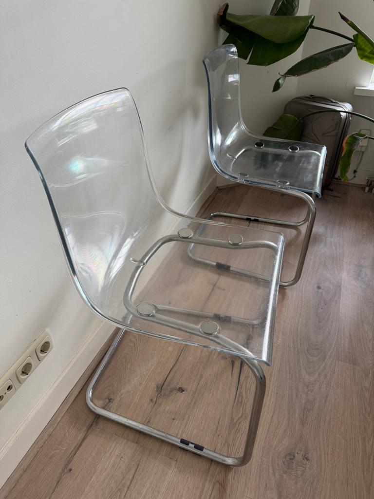 Ikea Tobias 2 stoelen, Ophalen, Kunststof, Gebruikt, Twee