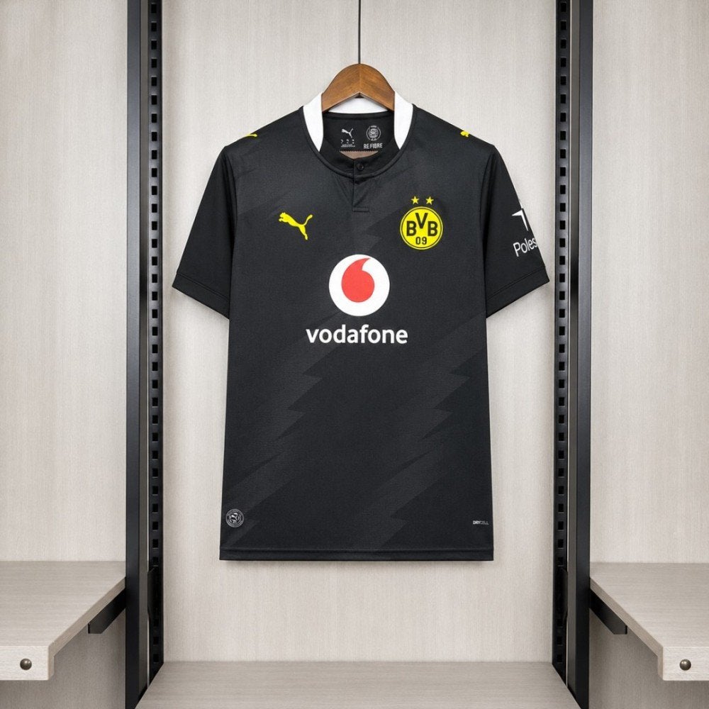 Borussia Dortmund Uit Shirt 2026/27 –Incl. Eigen Bedrukking!, Kleding | Heren, Sportkleding, Verzenden, Nieuw, Zwart, Voetbal