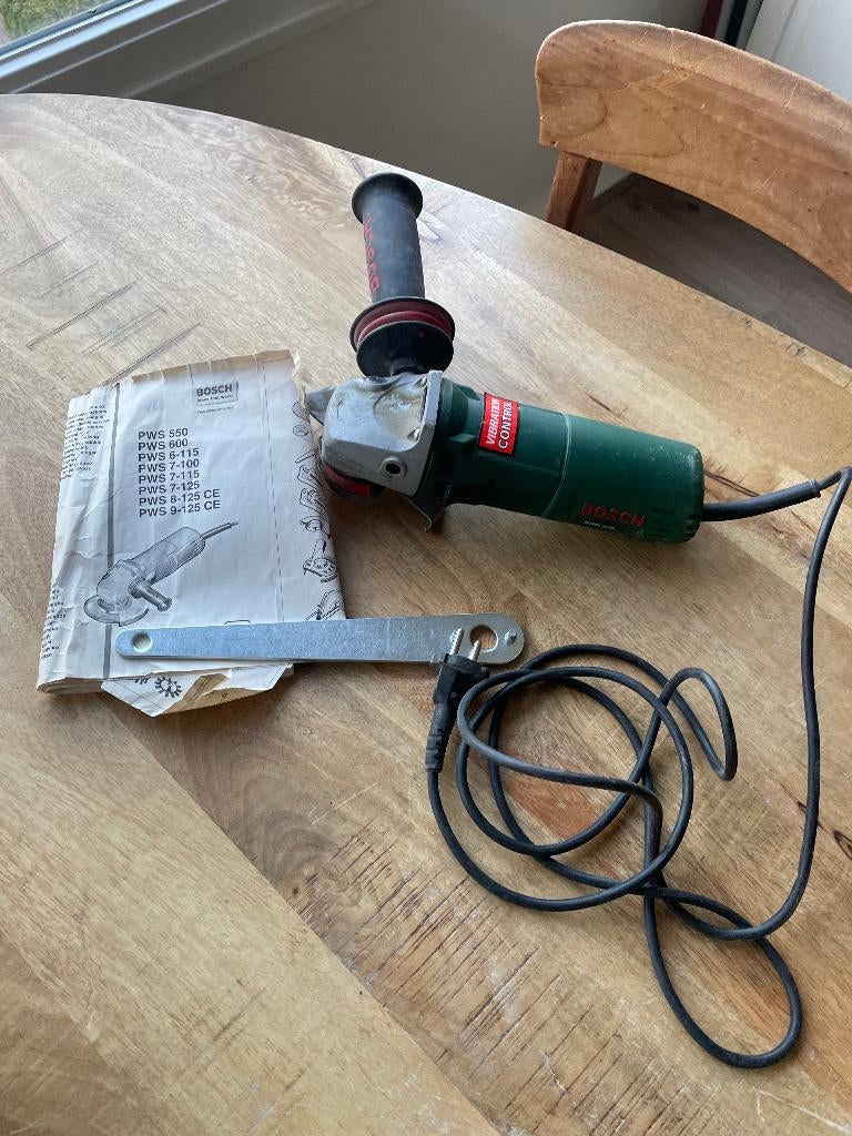 Bosch pws 600 slijpmachine, Ophalen, Gebruikt, Minder dan 700 watt, Overige typen
