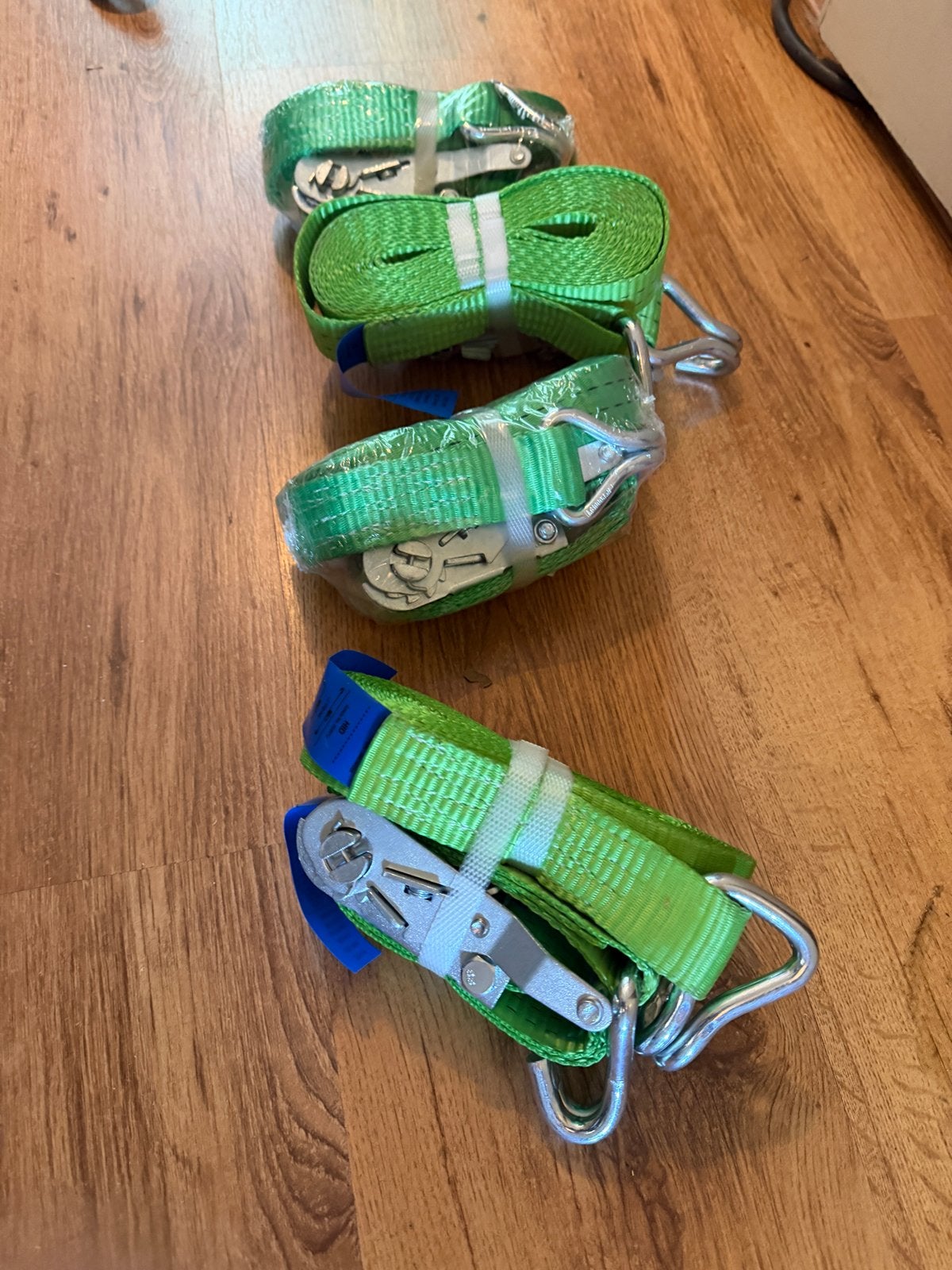 Spanbanden 4 stuks - Groen, 5.6m, 2000 daN, Auto diversen, Auto-accessoires, Nieuw, Ophalen