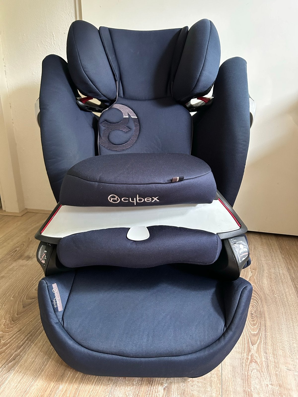Cybex Pallas M-Fix autostoel - donkerblauw, Autogordel of Isofix, Gebruikt, Verstelbare rugleuning, 9 t/m 36 kg