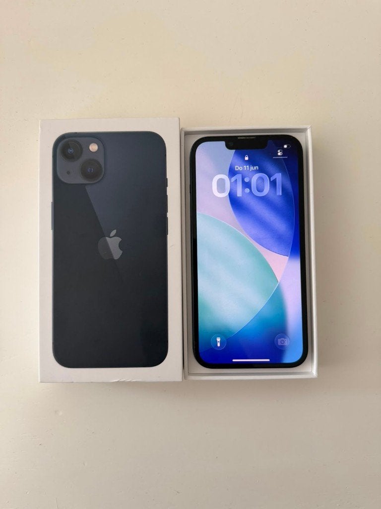 iPhone 13 128GB – Batterijconditie 100% – In Goede Staat, Telecommunicatie, 128 GB, Zwart, Onbekend, IPhone 13
