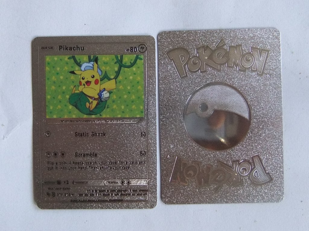 zilverkleurige pikachu 80 kaart, Verzenden, Nieuw