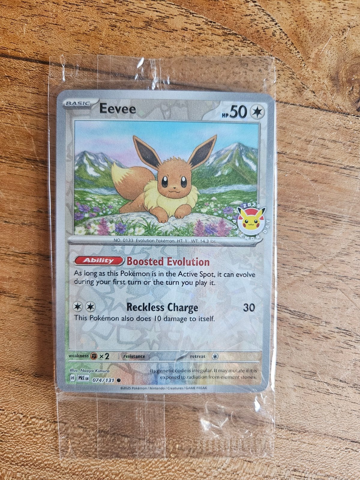 Eevee promo card 074/131 sealed pokemonkaart, Ophalen of Verzenden, Nieuw