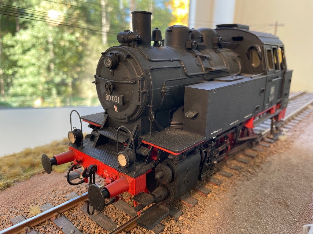 Märklin spoor 1 unieke BR 80 gesuperd, stoom, ESU sound, Gebruikt, Locomotief, Gelijkstroom of Wisselstroom, Ophalen of Verzenden