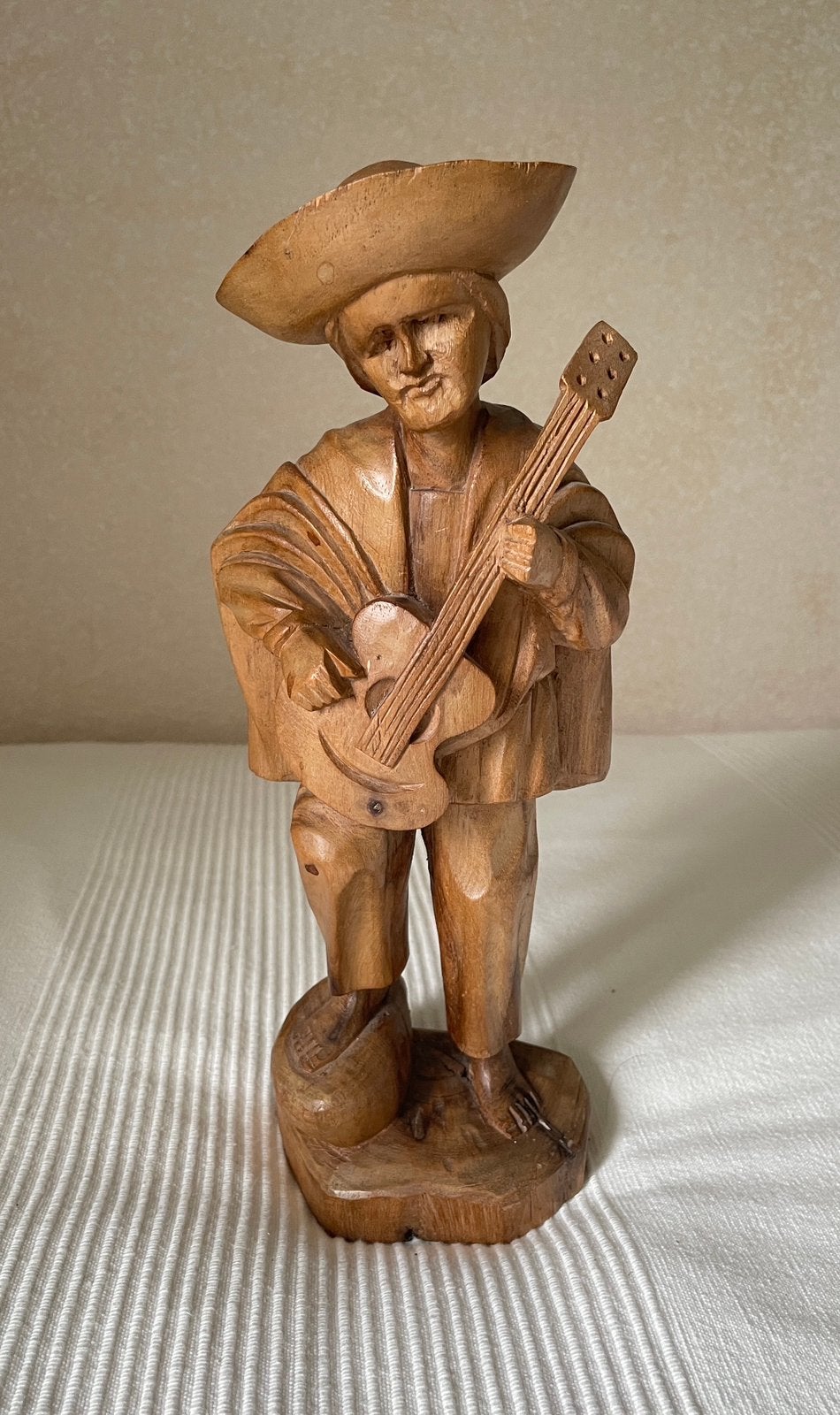 Houten handsnijwerk  Mexicaan gitaar speler, Antiek en Kunst, Ophalen, Handgemaakt, 20 - 50 cm, Beeld