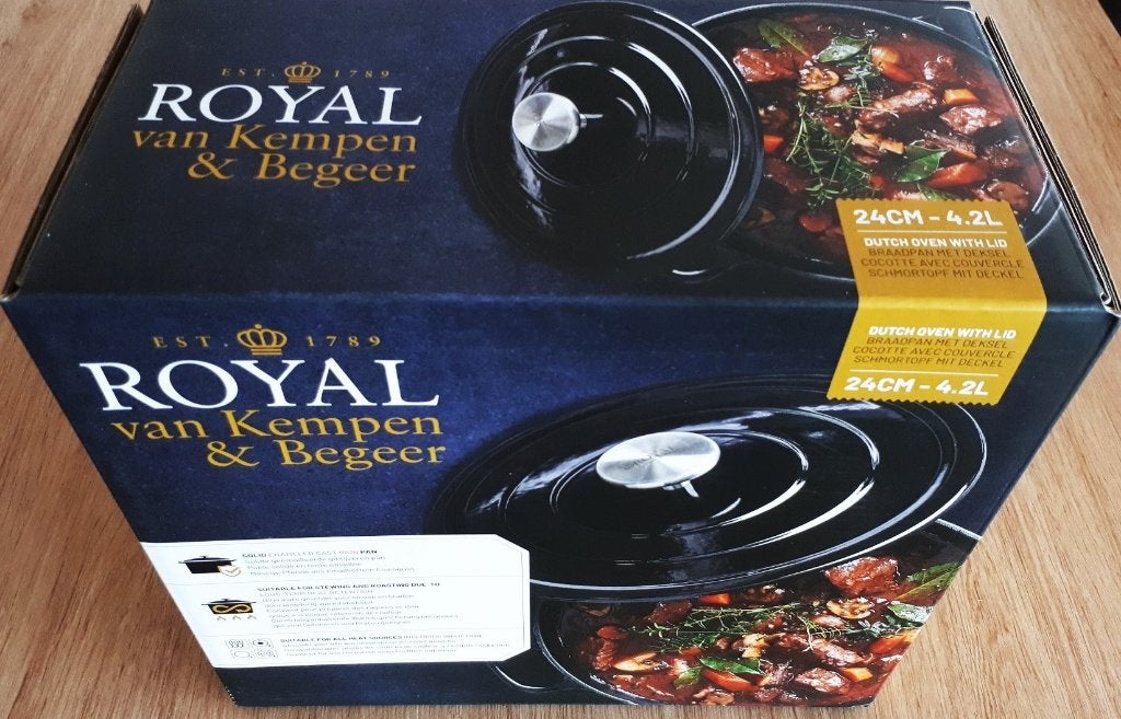 royal van kempen & begeer gietijzeren braadpan 24 cm, Huis en Inrichting, Keuken | Potten en Pannen, Met handvatten, Nieuw, Ophalen of Verzenden