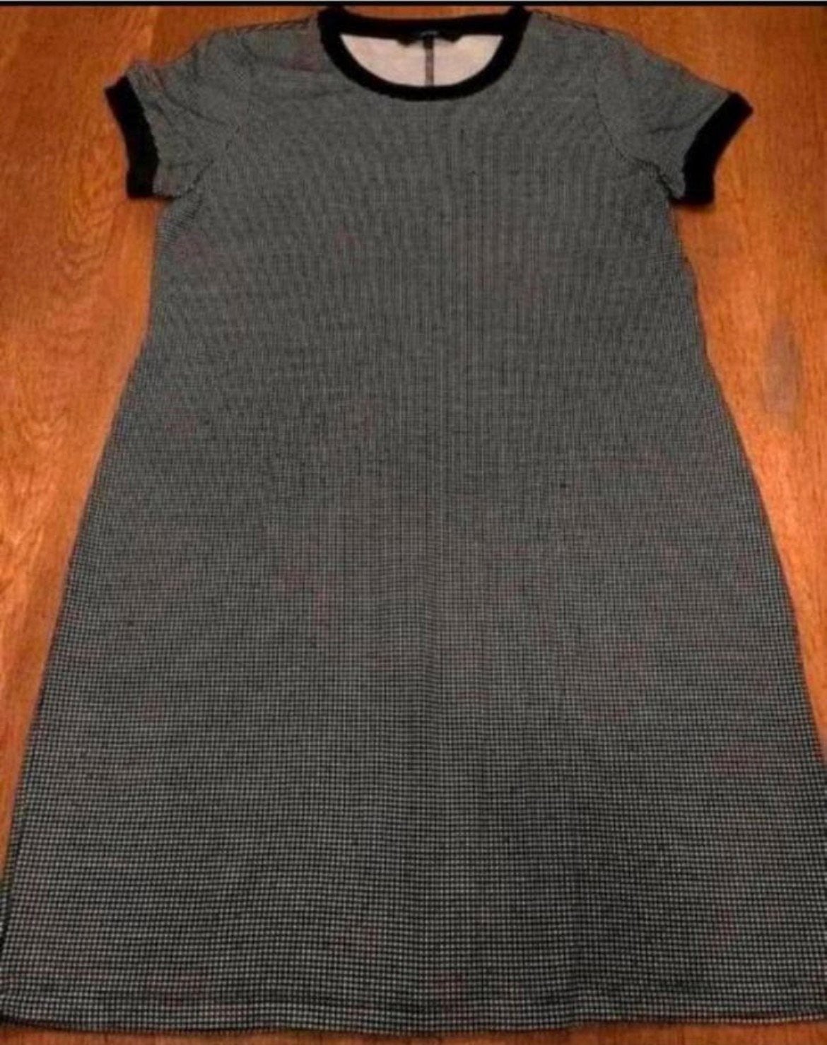 Dames jurk maat L zwart wit geruit/geblokt ZGAN, Kleding | Dames, Maat 38/40 (M), Zwart, Ophalen of Verzenden, Zo goed als nieuw