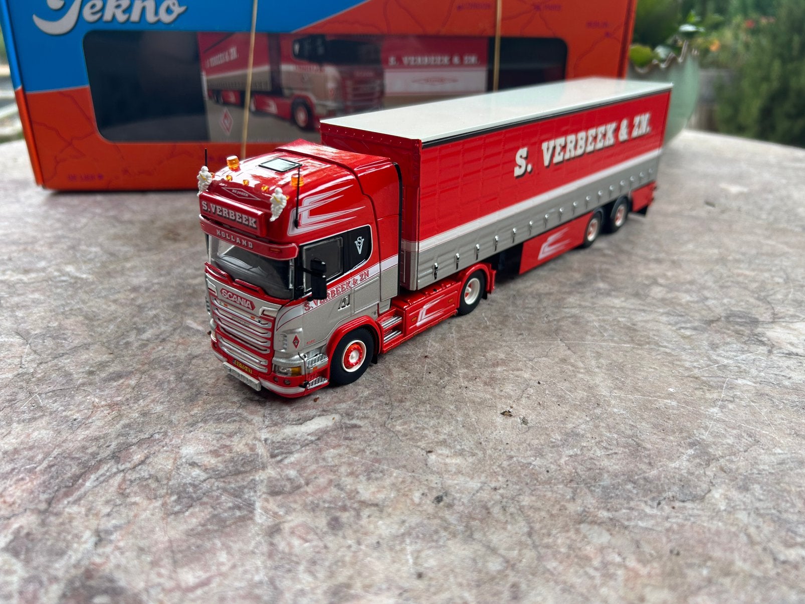 Tekno S. Verbeek Scania R500 Schuifzijlen trailer, Ophalen of Verzenden, Zo goed als nieuw, Bus of Vrachtwagen, Tekno