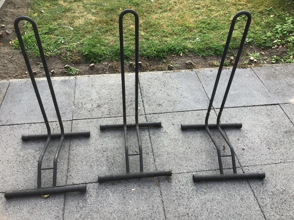 3x fietsenrek standaard, Ophalen, Gebruikt