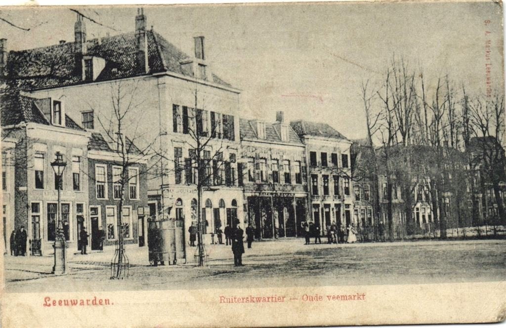 Leeuwarden. - Ruiterskwartier - Oude veemarkt - 1915 gelopen, Verzenden, Voor 1920, Gelopen, Friesland