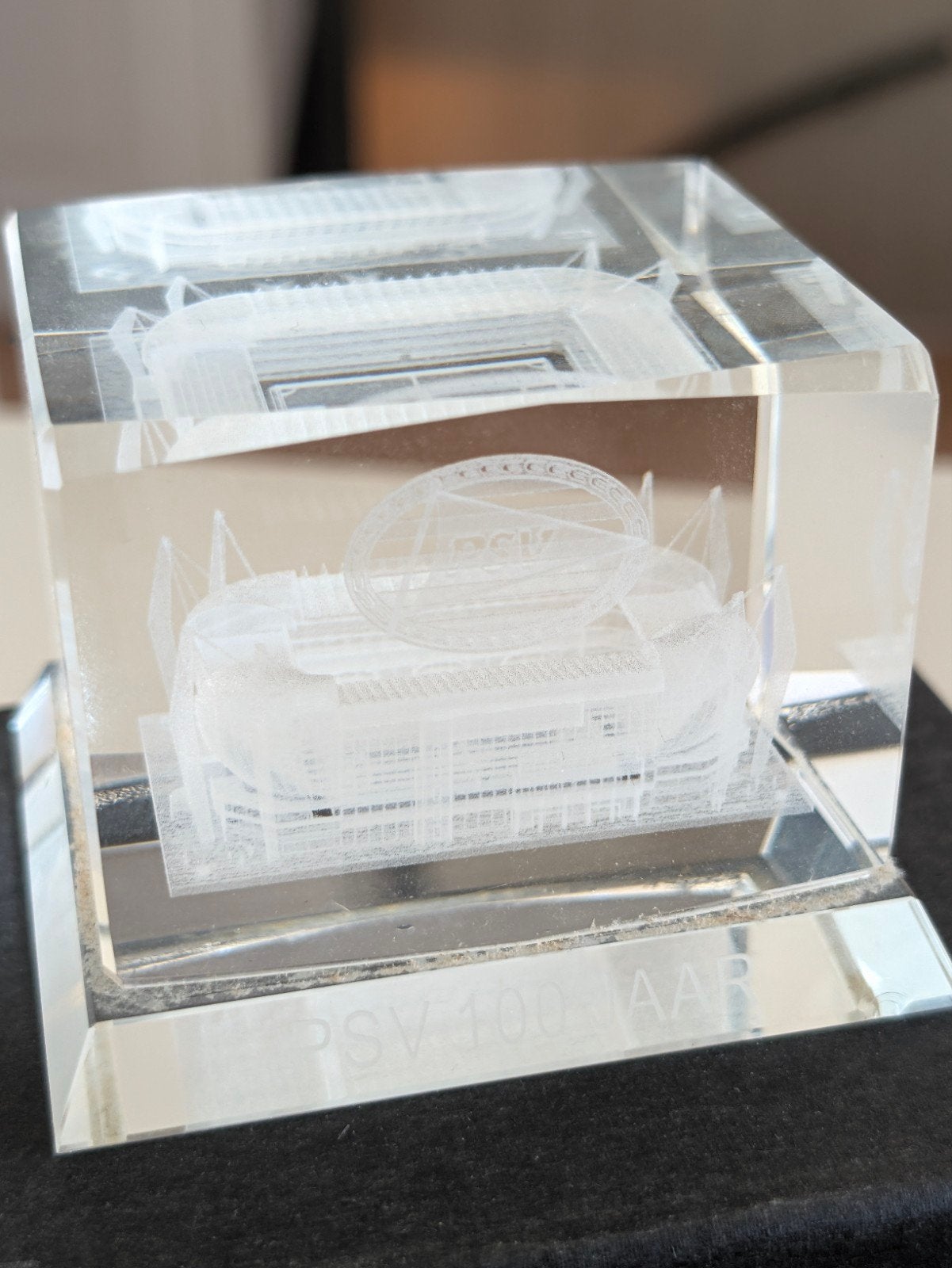 PSV Stadion Kristal Limited Edition - 100 Jaar, Ophalen of Verzenden, Gebruikt, PSV, Beeldje of Poppetje