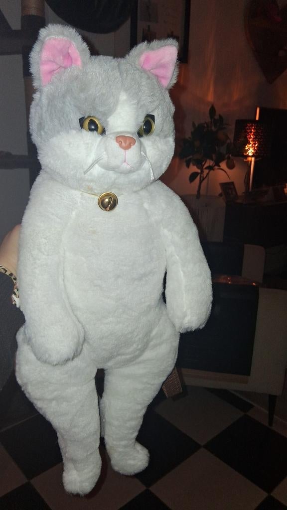 Kattenknuffel rugtas, Kinderen en Baby's, Speelgoed | Knuffels en Pluche, Ophalen of Verzenden, Zo goed als nieuw