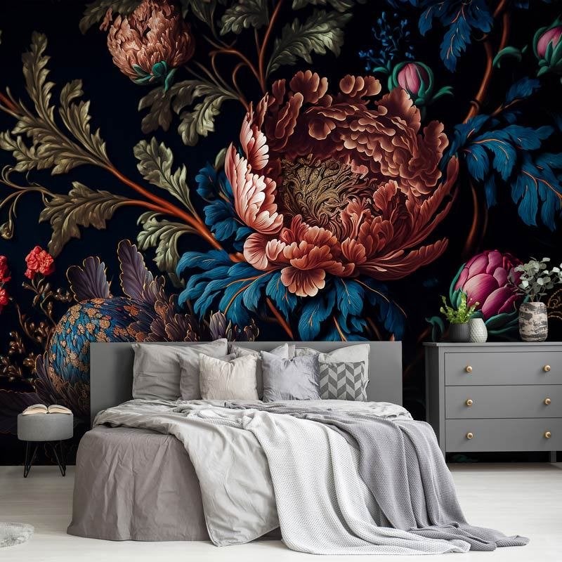 Fotobehang / Behang - Bloemen - Pioenrozen Kunst, Bloemen, Info@fotobehangkoning.nl, Fotobehang, 5 tot 10 m²