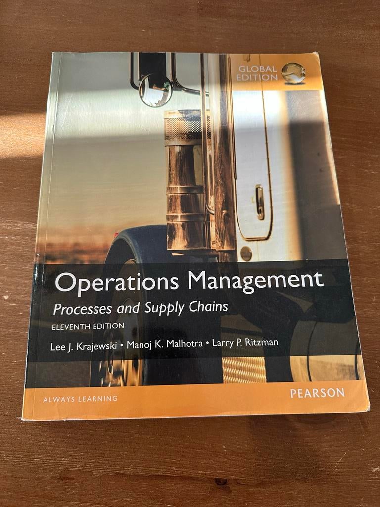 Operations Management Processes and Supply Chains 11e, Boeken, Ophalen of Verzenden, Gamma, Gelezen, HBO