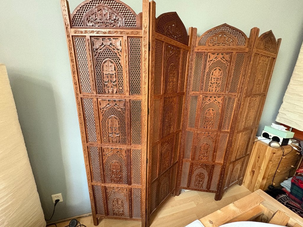 Houten kamerscherm uit omgeving Singapore/Bali, Ophalen, Gebruikt