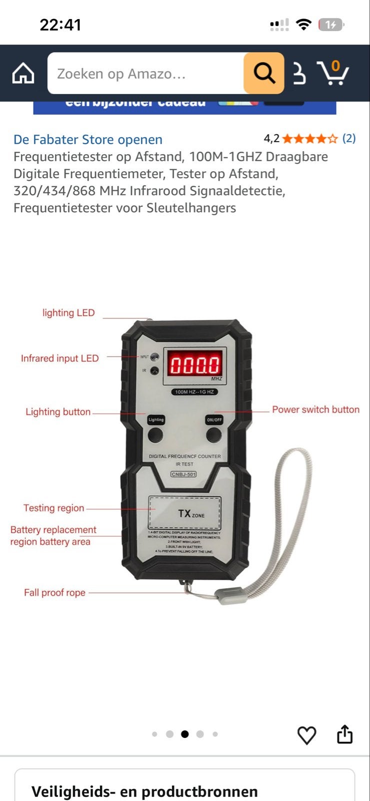 Frequentie Tester CNBJ-501 - Nieuw in doos, Doe-het-zelf en Verbouw, Meetapparatuur, Ophalen of Verzenden, Nieuw, Overige meters
