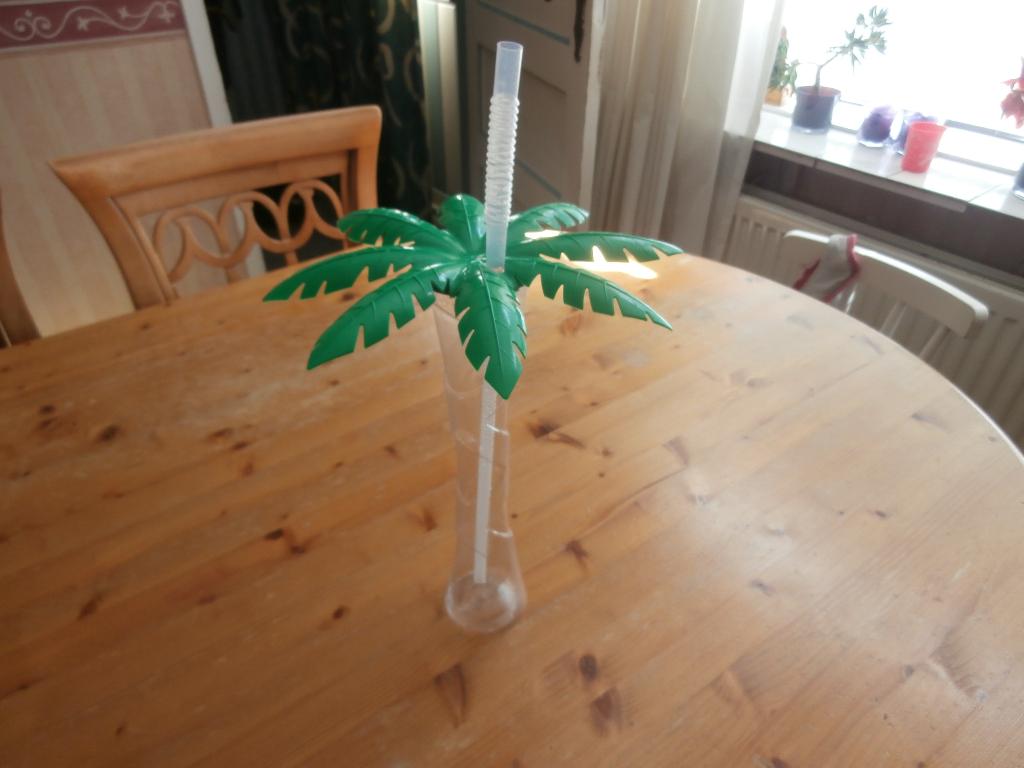 Slush puppy beker palmboom palmboombeker drinkbeker rietje, Ophalen of Verzenden, Zo goed als nieuw, Overige stijlen, Overige materialen