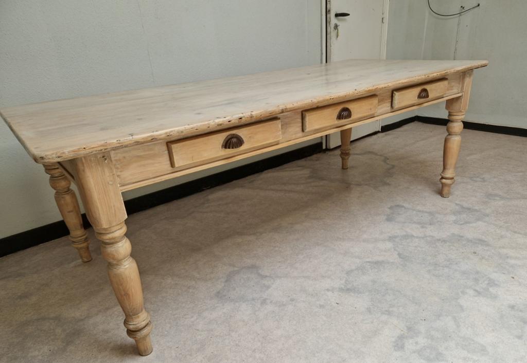 Echte boerentafel, Huis en Inrichting, Tafels | Eettafels, Ophalen, 200 cm of meer, 50 tot 100 cm, Grenenhout