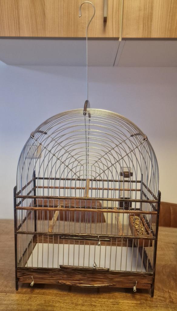 Vogels kooi (putter+kanarie), Ophalen of Verzenden, Zo goed als nieuw, Hout, Vogelkooi
