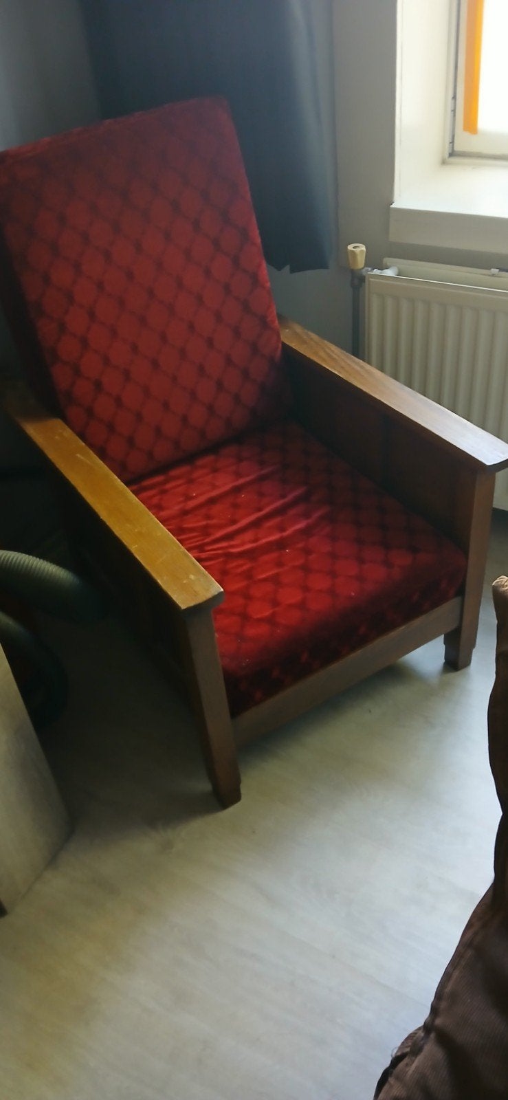 Vintage fauteuil met verstelbare rugleuning BIEDEN, Antiek en Kunst, Ophalen