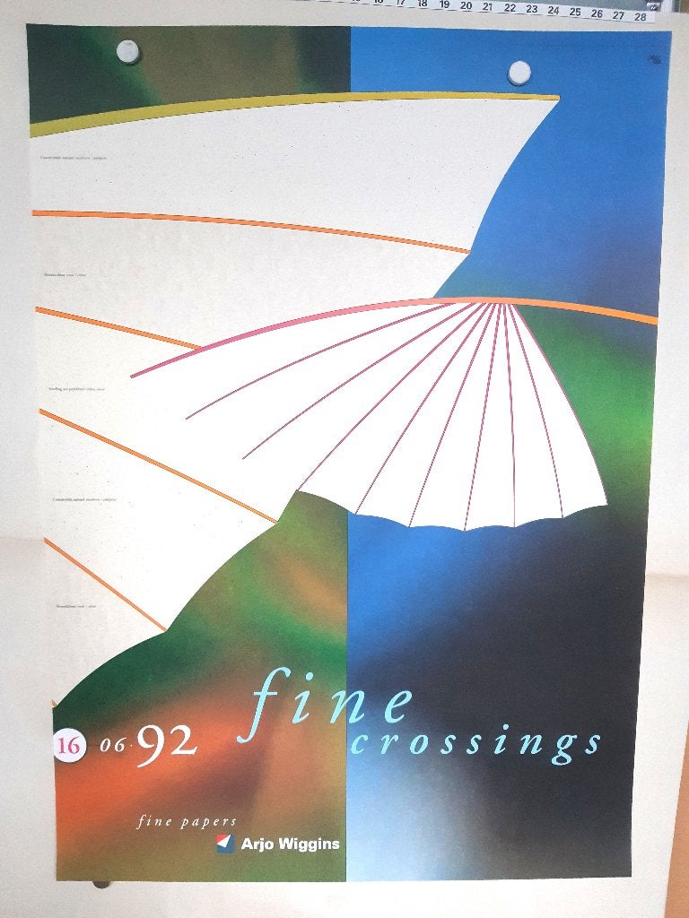 Originele poster Total Design Arjo Wiggens Papier, Verzamelen, Posters, Verzenden, A1 t/m A3, Reclame, Rechthoekig Staand
