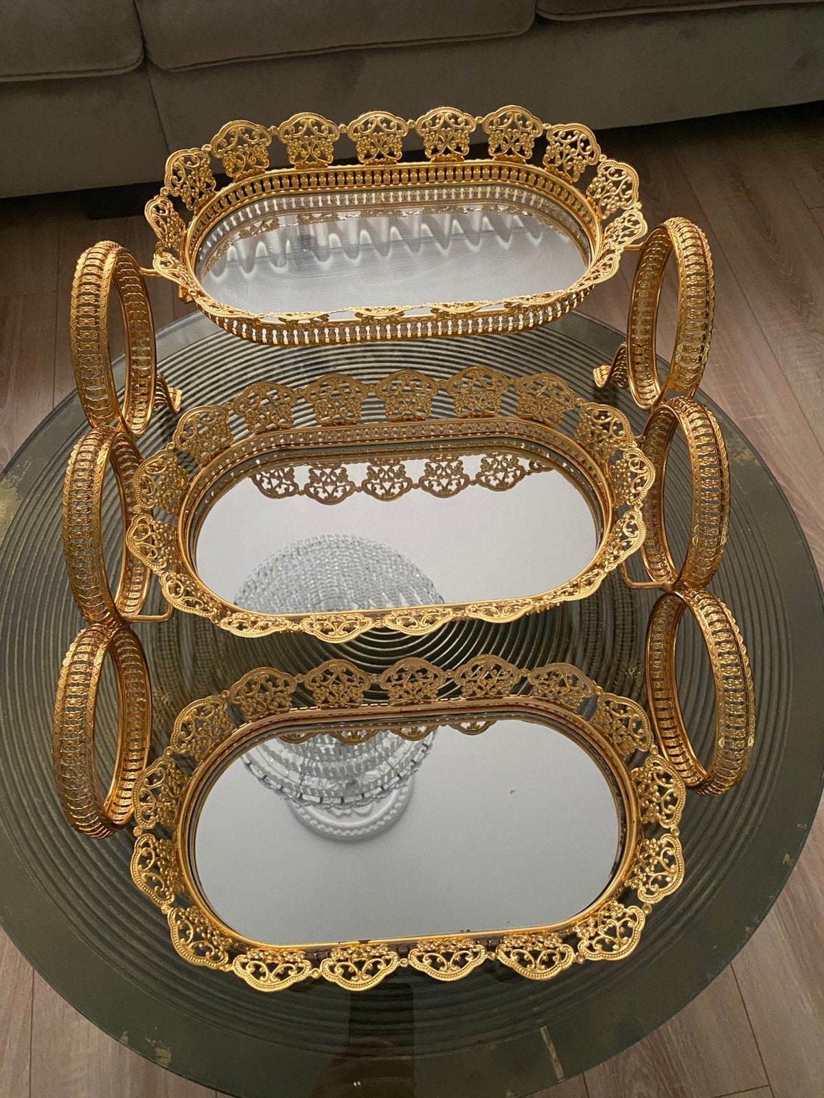 Etagere goud !!, Ophalen, Etagère, Demontabel, Metaal
