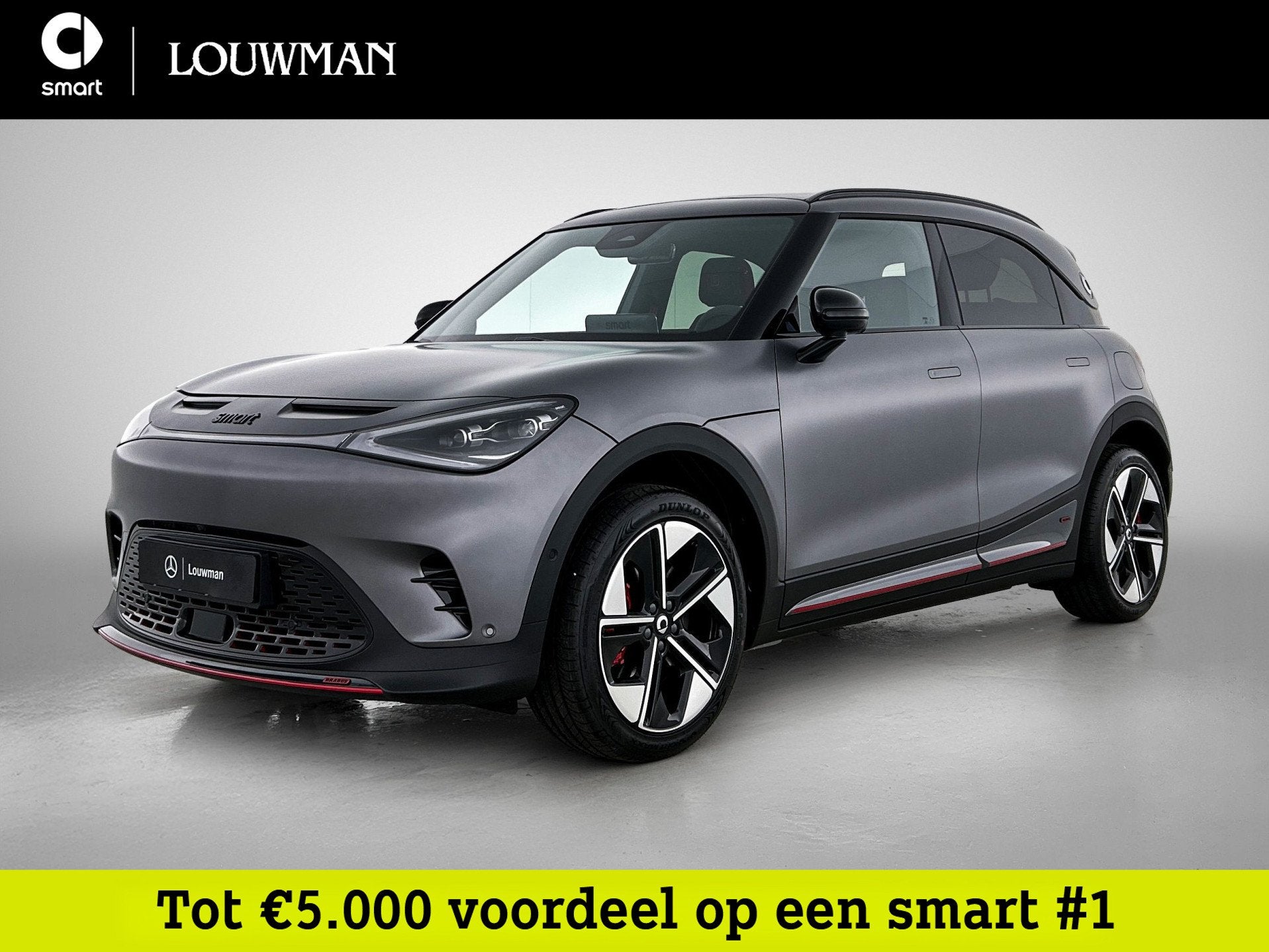 Smart #1 BRABUS 66 kWh MY2027 | Head-up display | Warmtepomp, Auto's, Automaat, 430 pk, Zwart, SUV of Terreinwagen