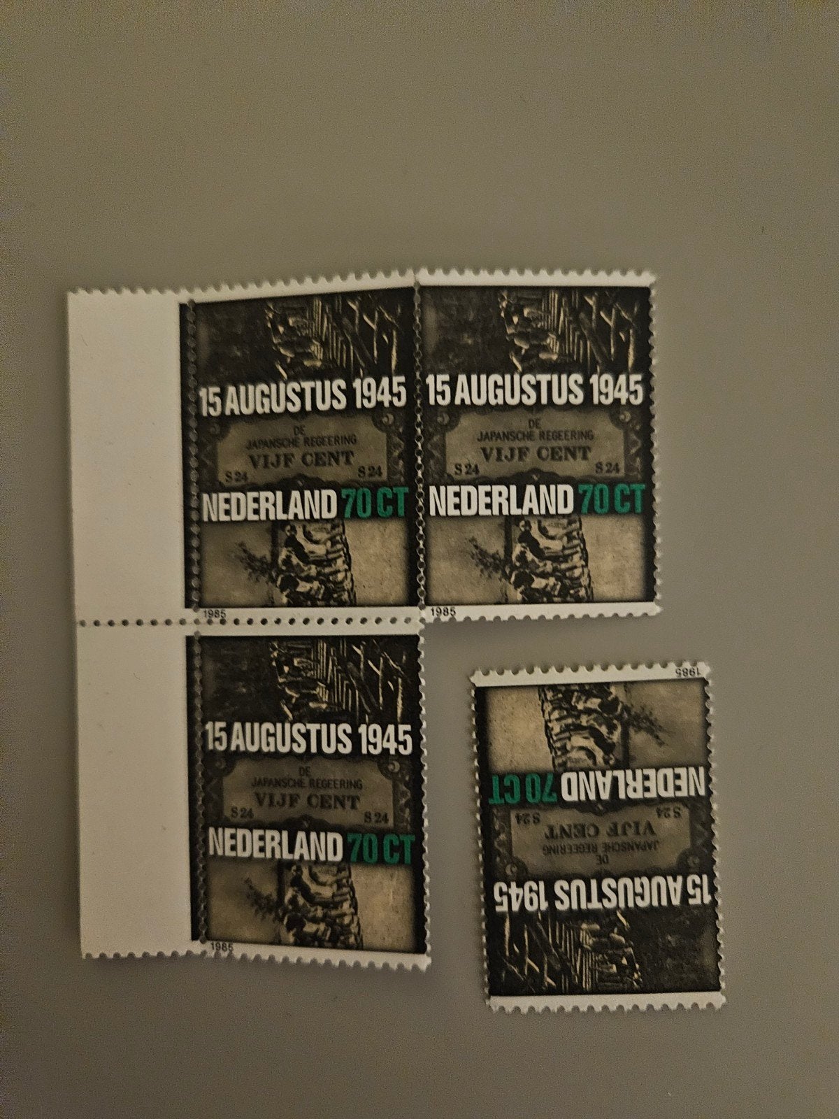 Postzegels Nederland 15 Augustus 1945 - 70 CT, Ophalen of Verzenden, Na 1940, Postfris