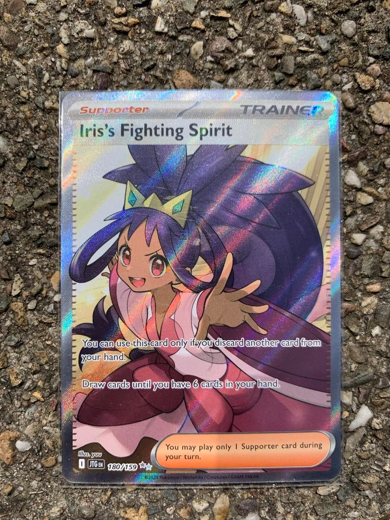 Pokémon TCG: Iris's Fighting Spirit (180/159) Full Art, Ophalen of Verzenden, Zo goed als nieuw, Losse kaart, Foil