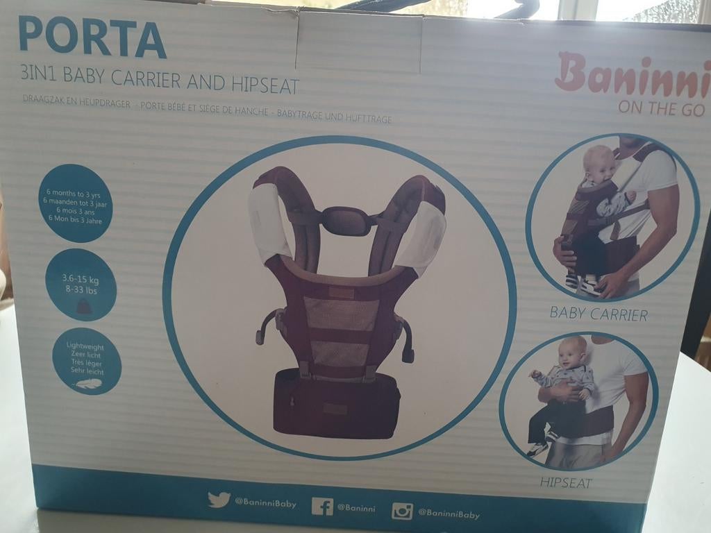 Baninni draagzak, tot 15kg, Ophalen of Verzenden, Zo goed als nieuw