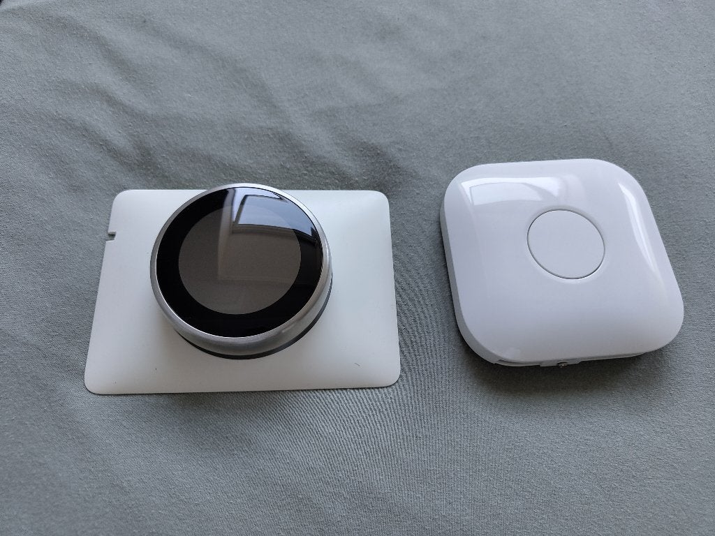 Google Nest Thermostaat V3 Zelflerend, Doe-het-zelf en Verbouw, Thermostaten, Ophalen, Slimme thermostaat, Zo goed als nieuw