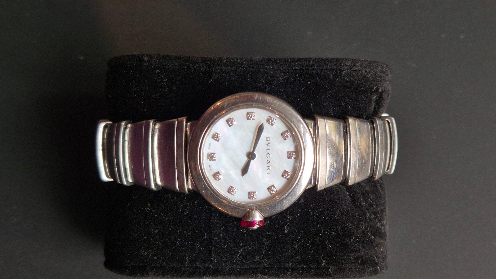 Bvlgari Lvcea 28mm, Sieraden, Tassen en Uiterlijk, Horloges | Dames, Staal, Gebruikt, Staal, Polshorloge