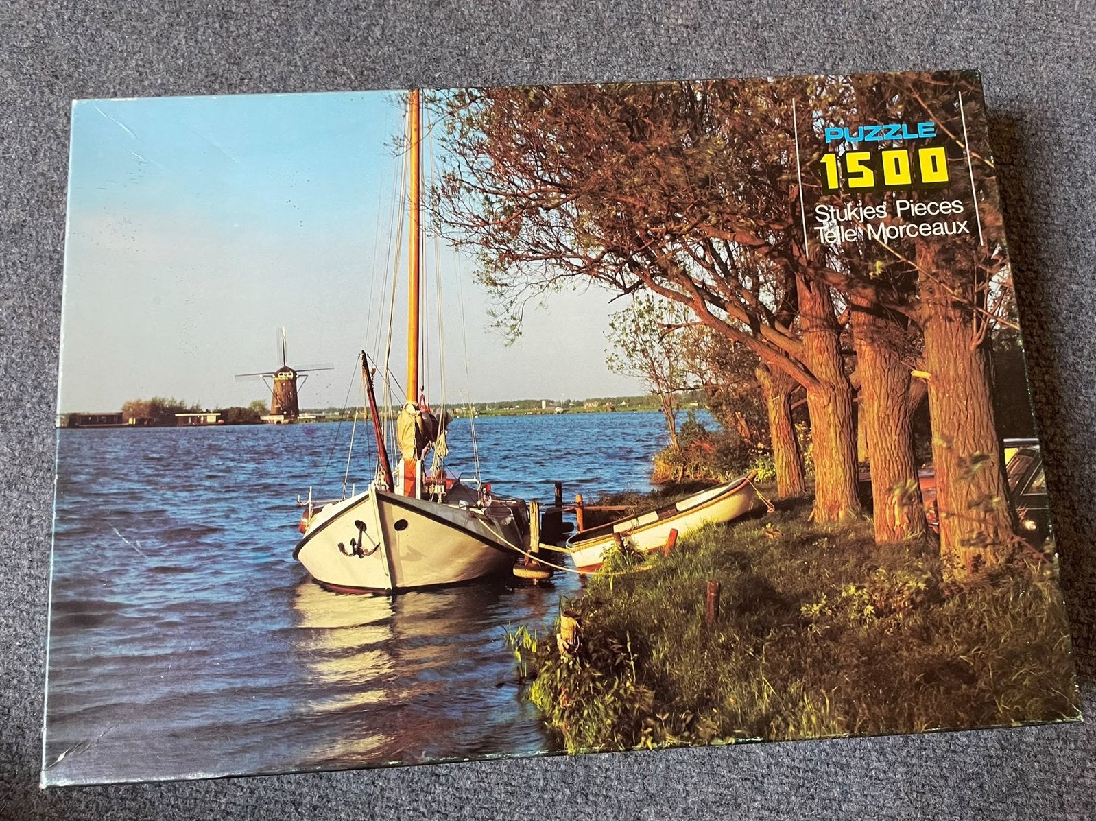 Legpuzzel 1500 stukjes: Zeilboot aan het water, Ophalen of Verzenden, 500 t/m 1500 stukjes, Gebruikt, Legpuzzel