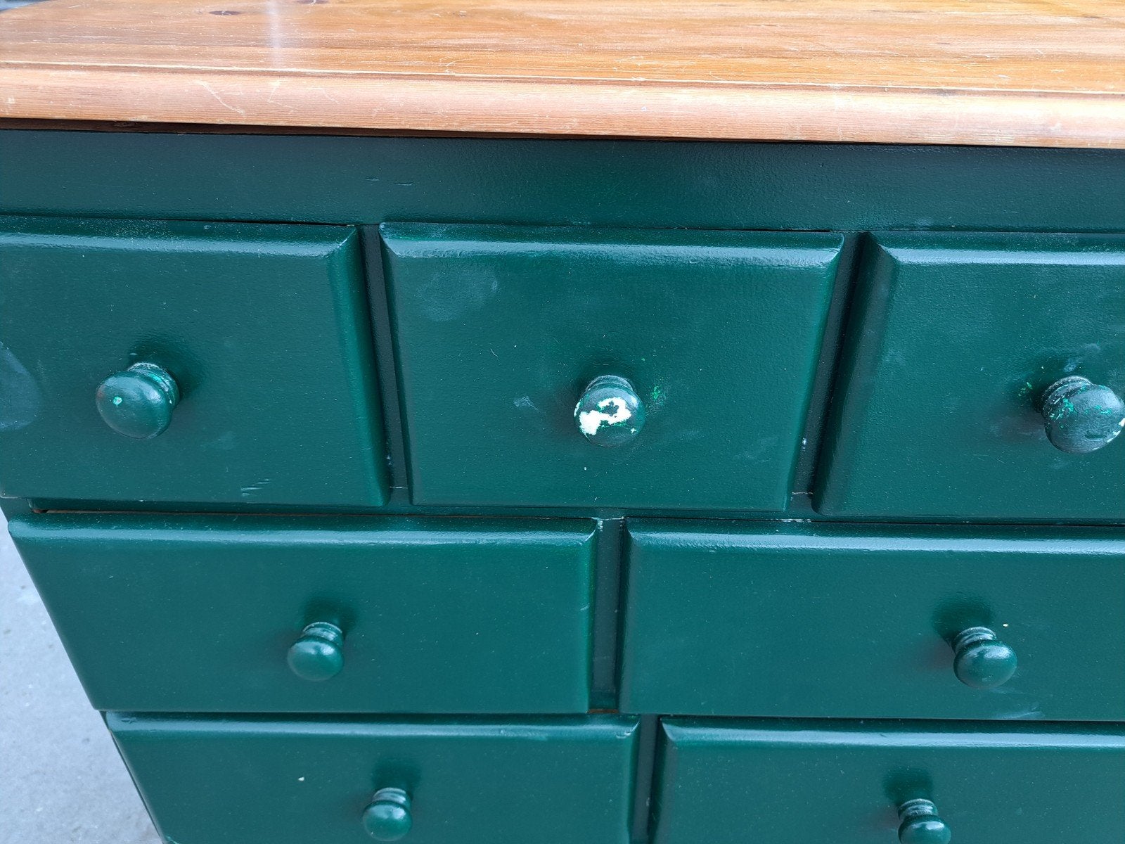 groene ladekast om te pimpen commode, Gebruikt, 100 tot 150 cm, 5 laden of meer, Ophalen of Verzenden
