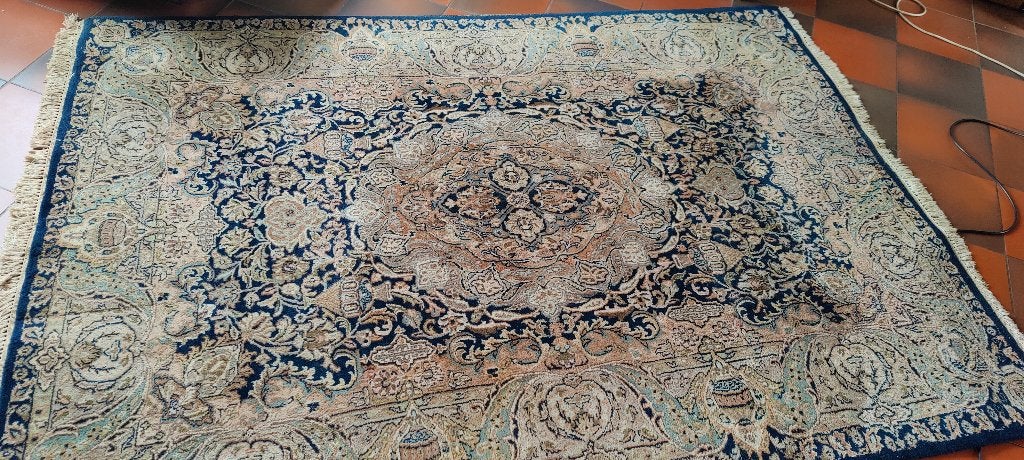 Perzisch tapijt, Ophalen, Gebruikt, Blauw, 150 tot 200 cm