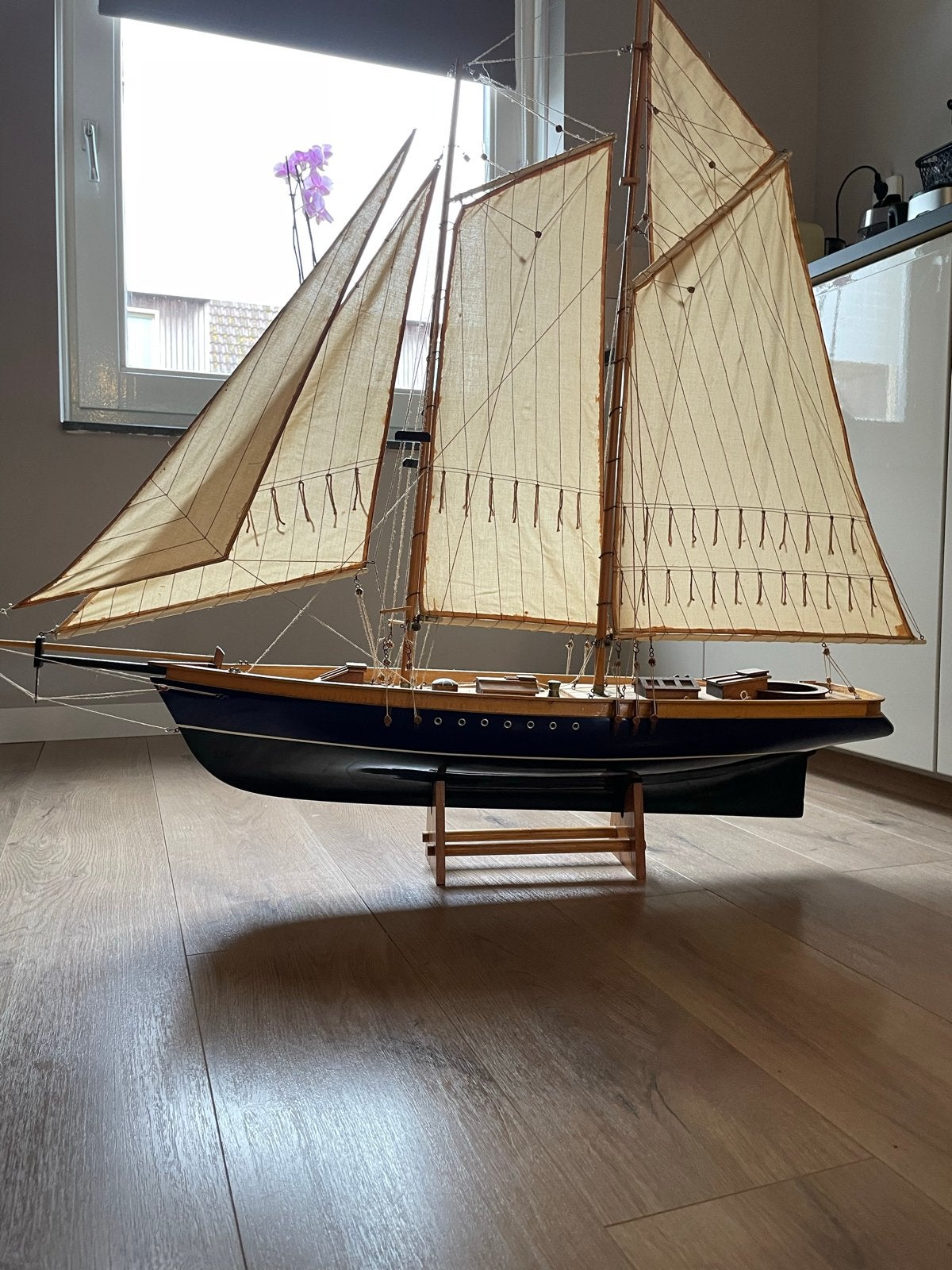 Prachtig Handgemaakt Zeilboot Model - Perfect voor Verzamela, Ophalen of Verzenden, Zo goed als nieuw, Groter dan 1:32, Overige merken