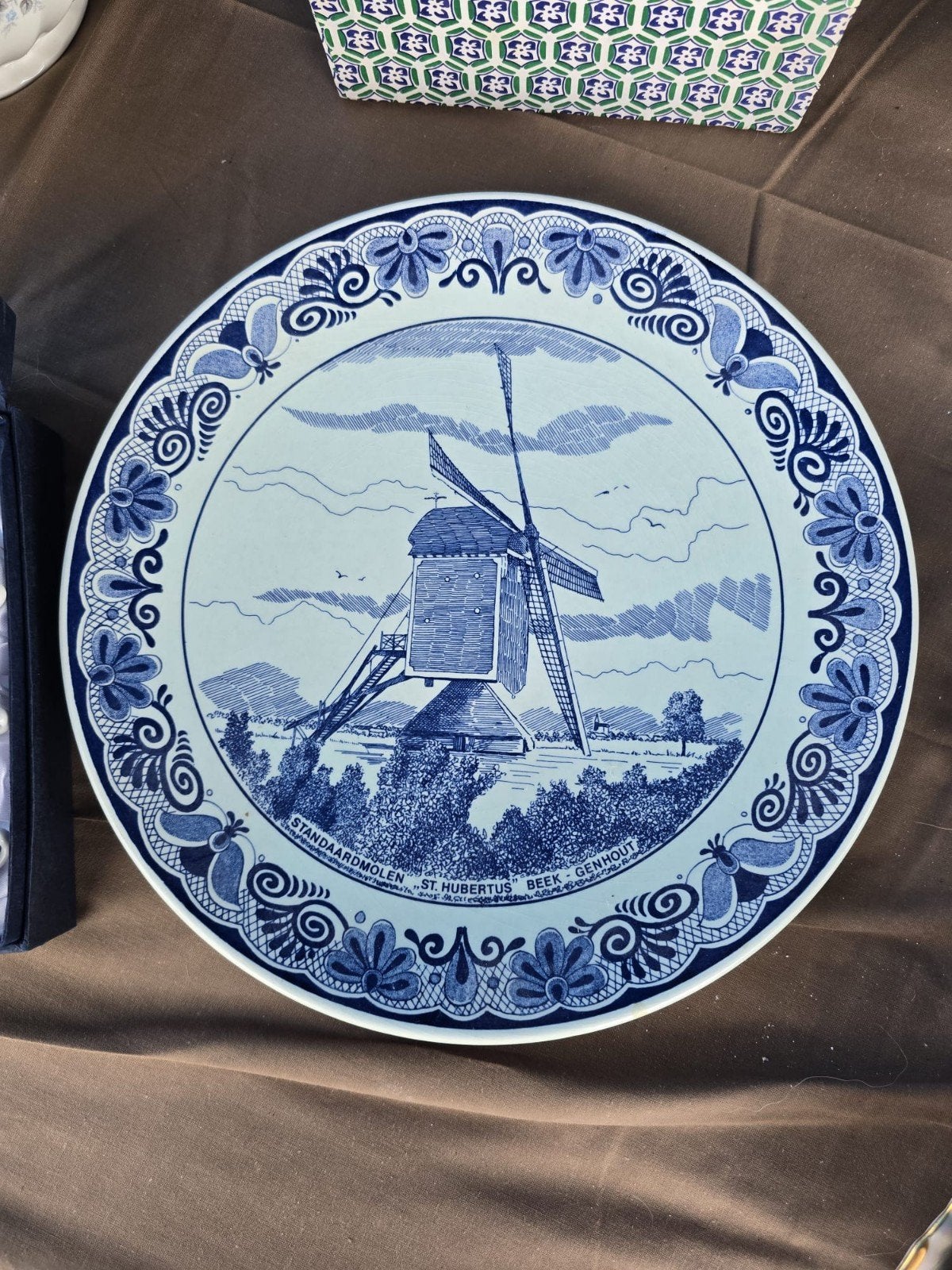 Delfts Blauw Wandbord - Standaardmolen St. Hubertus, Ophalen of Verzenden