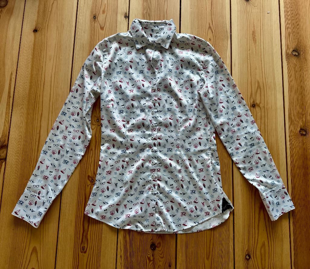 Blouse Cavallaro Napoli - Wit print - maat 36 / Small, Kleding | Dames, Blouses en Tunieken, Wit, Cavallaro, Ophalen of Verzenden