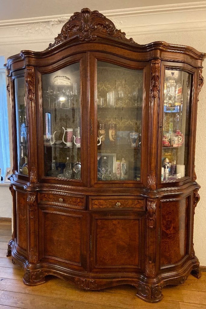 Set van twee klassieke vitrinekasten, Antiek en Kunst, Ophalen