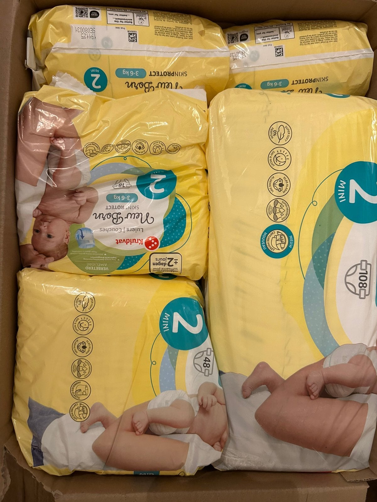 Ongeveer 350 luiers maat 2 Kruidvat  VASTE PRIJS, Ophalen of Verzenden, Zo goed als nieuw, Overige typen