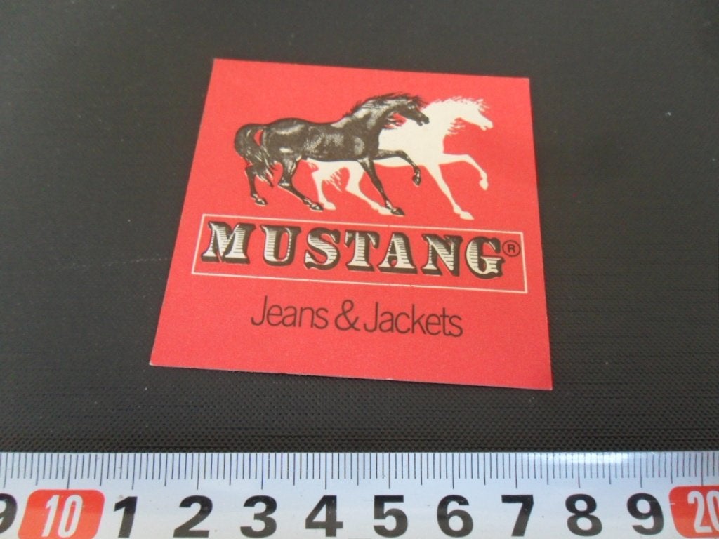 sticker 191 logo mustang jeans & jackets, Ophalen, Zo goed als nieuw
