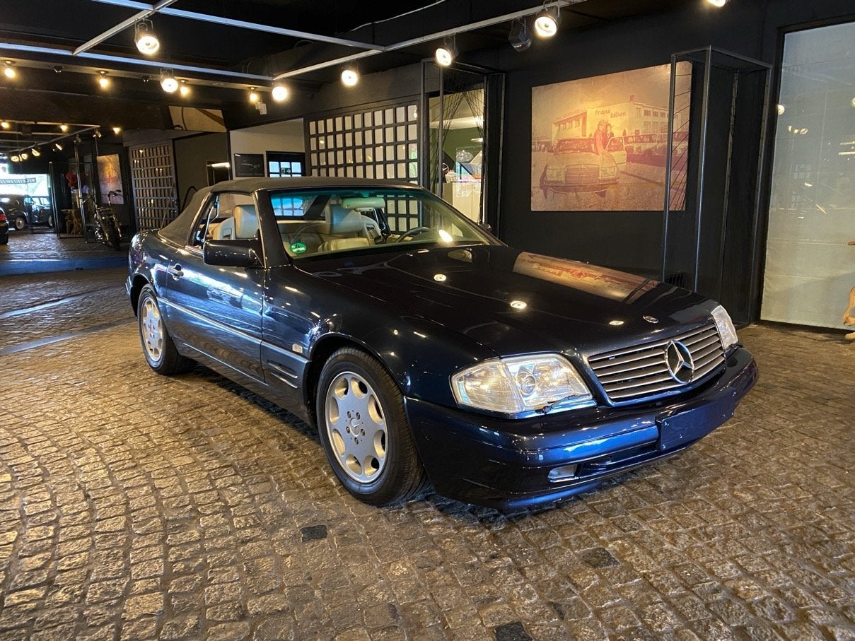 Mercedes-Benz SL-Klasse 320 R129 Facelift - Full option, Auto's, Oldtimers, Cabriolet, Blauw, Bedrijf, LPG