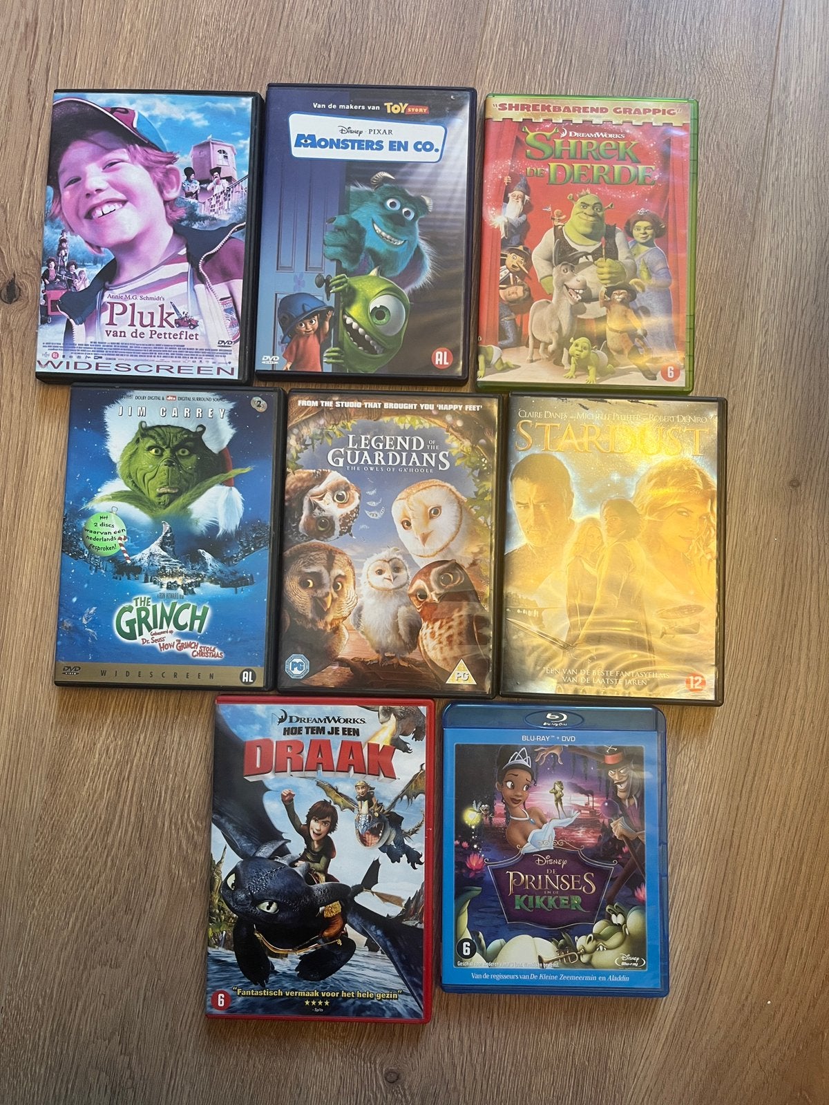 8 Kinder dvds 1 eu per stuk of allen voor 5, Animatie, Alle leeftijden, Ophalen of Verzenden, Zo goed als nieuw
