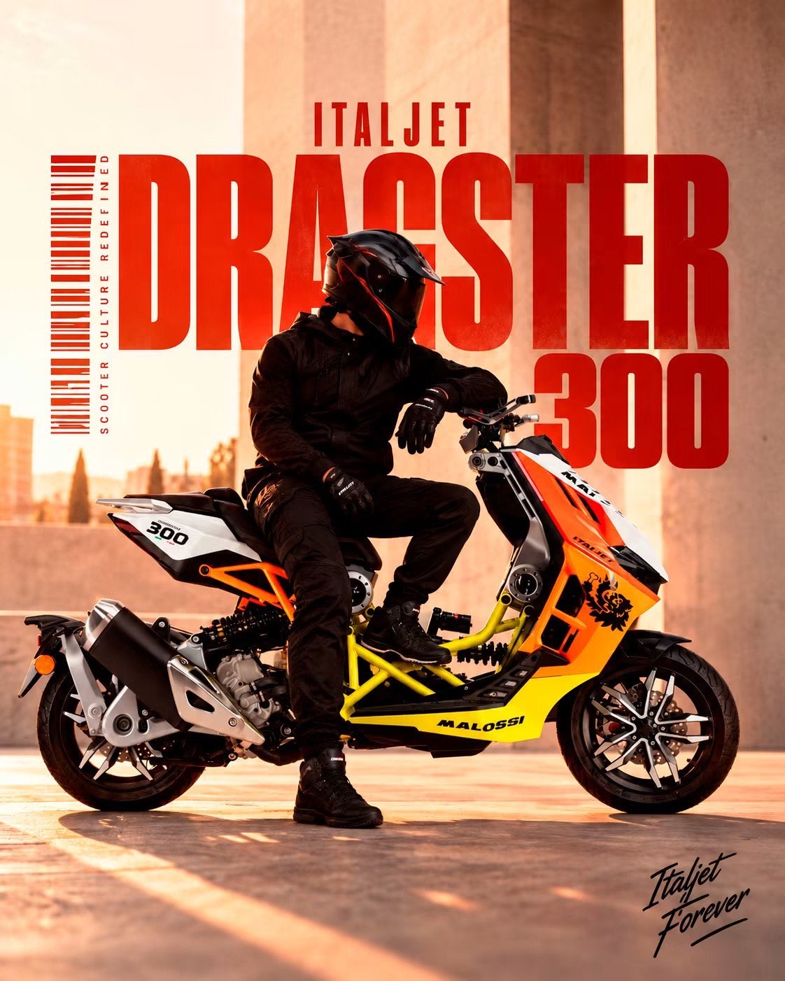 Italjet Dragster 300cc Malossi, Motoren, Ophalen