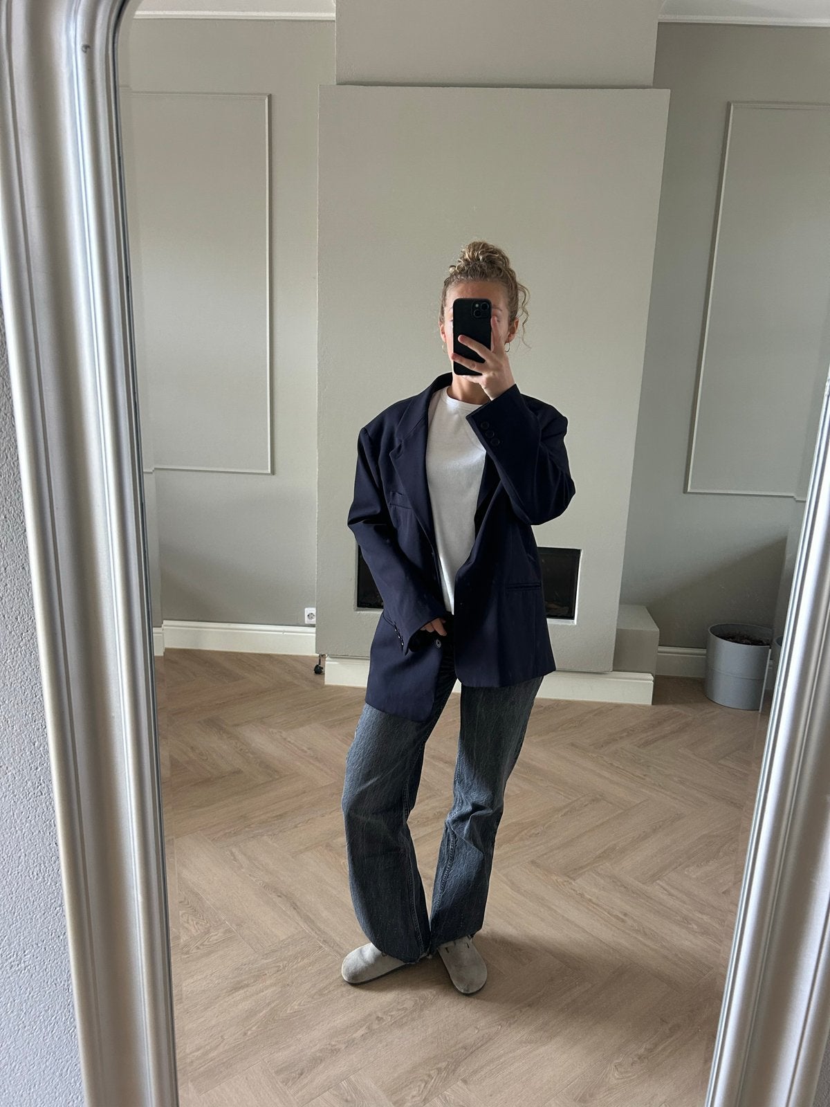 Zara Wide Leg Straight Leg Grijze Jeans Maat 34, Ophalen of Verzenden, Zo goed als nieuw, Grijs, W27 (confectie 34) of kleiner
