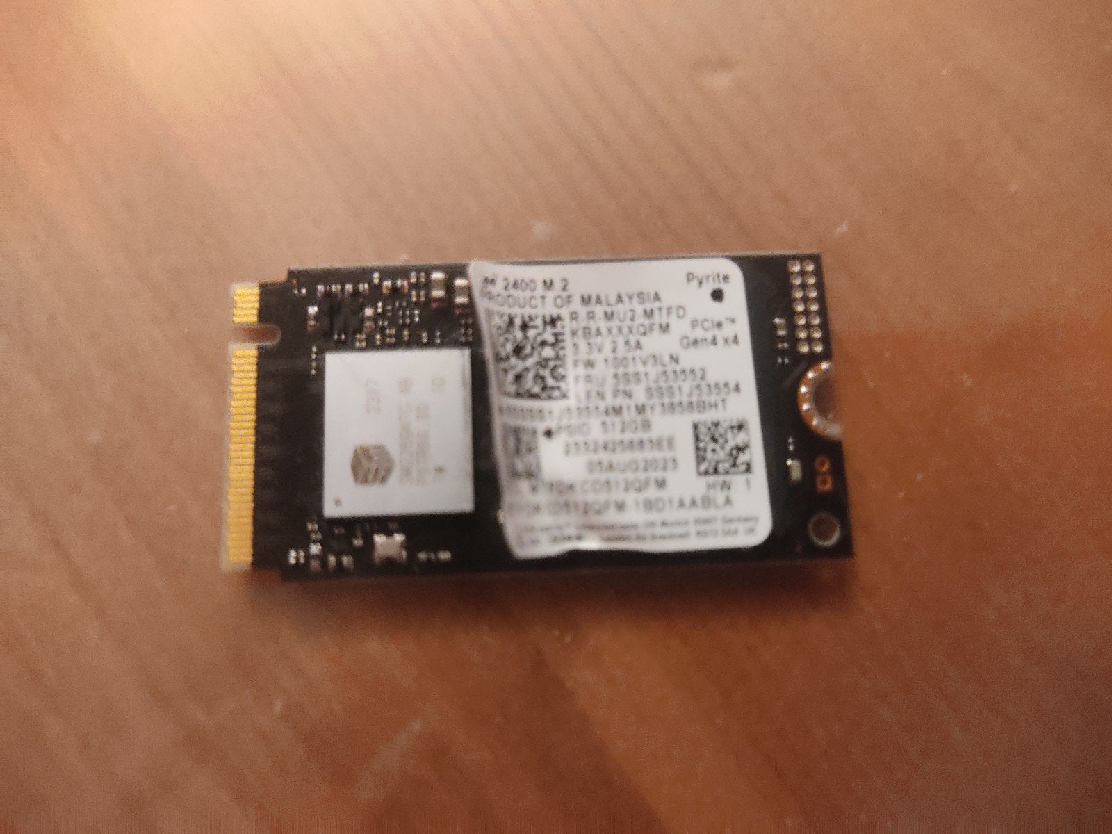 Micron 2400 512GB M.2 2242 SSD - PCIe Gen4x4 (90% Health), Computers en Software, Harde schijven, Intern, 512GB, SSD, Ophalen of Verzenden