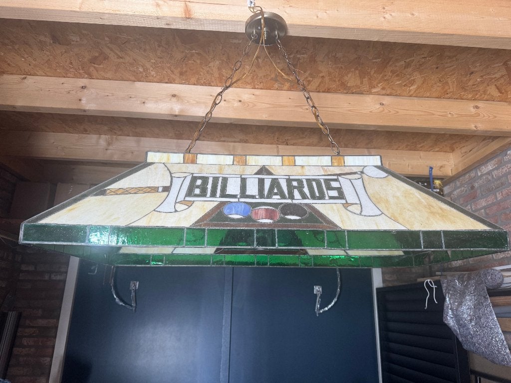 biljard lamp glas en lood, Sport en Fitness, Biljarten en Poolen, Ophalen, Gebruikt, Overige typen